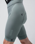 GOBIK Rövid kerékpáros nadrág kantárral - MATT COMPACT 2.0 - szürke/zöld