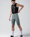 GOBIK Rövid kerékpáros nadrág kantárral - MATT COMPACT 2.0 - szürke/zöld