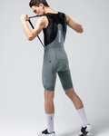GOBIK Rövid kerékpáros nadrág kantárral - MATT COMPACT 2.0 - szürke/zöld