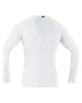 GORE Hosszú ujjú kerékpáros póló - BASE LAYER - fehér