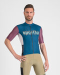 SPORTFUL Rövid ujjú kerékpáros mez - SUPERGIARA LOGO - kék/bordó