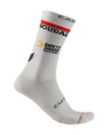 CASTELLI Klasszikus kerékpáros zokni - ROSSO CORSA PRO 18 SOUDAL QUICK-STEP 2026 - fehér
