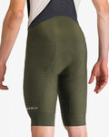 CASTELLI Rövid kerékpáros nadrág kantárral - COMPETIZIONE 2 - zöld