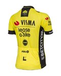 AGU Rövid ujjú kerékpáros mez - REPLICA VISMA | LEASE A BIKE W 2024 - sárga/fekete