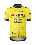 AGU Rövid ujjú kerékpáros mez - REPLICA VISMA | LEASE A BIKE K 2024 - sárga/fekete