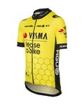 AGU Rövid ujjú kerékpáros mez - REPLICA VISMA | LEASE A BIKE K 2024 - sárga/fekete