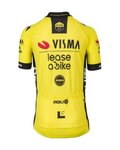AGU Rövid ujjú kerékpáros mez - REPLICA VISMA | LEASE A BIKE K 2024 - sárga/fekete