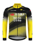 RAPIDGEAR Hosszú ujjú kerékpáros mez nyári - VISMA TDF25 REPLICA JERSEY - sárga/fekete