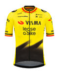 RAPIDGEAR Rövid ujjú kerékpáros mez - REPLICA VISMA 2026 FORMER BELGIAN CHAMPION - sárga/fekete