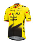 RAPIDGEAR Rövid ujjú kerékpáros mez - REPLICA VISMA 2026 FORMER BELGIAN CHAMPION - sárga/fekete