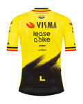 RAPIDGEAR Rövid ujjú kerékpáros mez - REPLICA VISMA 2026 FORMER BELGIAN CHAMPION - sárga/fekete