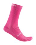 CASTELLI Klasszikus kerékpáros zokni - GIRO LOGO 18 - rózsaszín