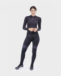 ALÉ Hosszú kerékpáros nadrág kantár nélkül - PR-R MILD TIGHTS - fekete/rózsaszín