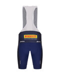 SANTINI Rövid kerékpáros nadrág kantárral - TREK FACTORY RACING 2025 - kék