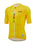SANTINI Rövid ujjú kerékpáros mez - UCI GOODWOOD 1982 - sárga