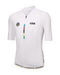 SANTINI Rövid ujjú kerékpáros mez - UCI WORLD CHAMPION - fehér