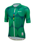 SANTINI Rövid ujjú kerékpáros mez - UCI COLORADO 1986 - zöld