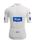 SANTINI Rövid ujjú kerékpáros mez - TOUR DE FRANCE - WHITE JERSEY - fehér