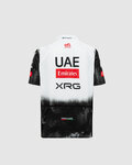 PISSEI Rövid ujjú kerékpáros mez - UAE TEAM EMIRATES 2025 REPLICA JR - fehér/fekete