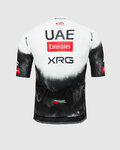 PISSEI Rövid ujjú kerékpáros mez - UAE TEAM EMIRATES 2025 REPLICA - fehér/fekete