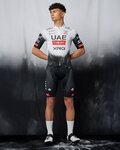 PISSEI Rövid ujjú kerékpáros mez - UAE TEAM EMIRATES 2025 REPLICA - fehér/fekete