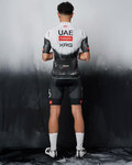 PISSEI Rövid ujjú kerékpáros mez - UAE TEAM EMIRATES 2025 REPLICA - fehér/fekete