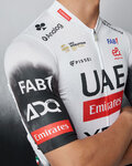 PISSEI Rövid ujjú kerékpáros mez - UAE TEAM EMIRATES 2025 REPLICA - fehér/fekete
