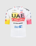 PISSEI Rövid ujjú kerékpáros mez - UAE TEAM EMIRATES REPLICA - GIRO + TOUR 24 - fehér/rózsaszín/sárga