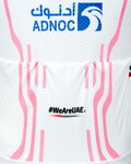 PISSEI Rövid ujjú kerékpáros mez - UAE TEAM EMIRATES REPLICA GIRO D'ITALIA 2024 - fehér/rózsaszín