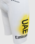 PISSEI Rövid kerékpáros nadrág kantárral - UAE TEAM EMIRATES 2024 REPLICA SANREMO - GIRO + TOUR 24 - fehér/rózsaszín/sárga