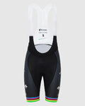 PISSEI Rövid kerékpáros nadrág kantárral - TADEJ POGACAR WORLD CHAMP REPLICA - fekete