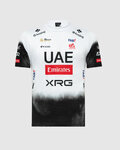 PISSEI Rövid ujjú kerékpáros póló - UAE TEAM EMIRATES 2025  - fehér/fekete