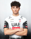 PISSEI Rövid ujjú kerékpáros póló - UAE TEAM EMIRATES 2025  - fehér/fekete