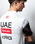 PISSEI Rövid ujjú kerékpáros póló - UAE TEAM EMIRATES 2025  - fehér/fekete
