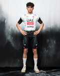 PISSEI Rövid ujjú kerékpáros póló - UAE TEAM EMIRATES 2025  - fehér/fekete