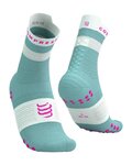 COMPRESSPORT Klasszikus kerékpáros zokni - PRO RACING SOCKS V4.0 RUN - türkiz
