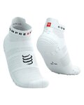 COMPRESSPORT Kerékpáros bokazokni - PRO RACING SOCKS V4.0 RUN - fehér