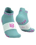 COMPRESSPORT Kerékpáros bokazokni - PRO RACING SOCKS V4.0 RUN - türkiz