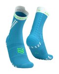 COMPRESSPORT Klasszikus kerékpáros zokni - PRO RACING SOCKS V4.0 TRAIL - kék