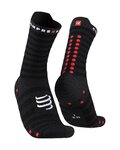 COMPRESSPORT Klasszikus kerékpáros zokni - PRO RACING SOCKS V4.0 ULTRALIGHT RUN - fekete
