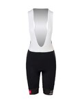 AGU Rövid kerékpáros nadrág kantárral - JUMBO-VISMA 23 LADY - fekete