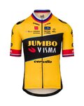 AGU Rövid ujjú kerékpáros mez - JUMBO-VISMA 2023 PRIMOZ ROGLIC - fekete/sárga
