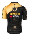 AGU Rövid ujjú kerékpáros mez - JUMBO-VISMA VELODROME TDF 2023 - sárga/fekete