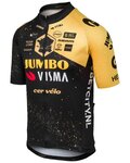 AGU Rövid ujjú kerékpáros mez - JUMBO-VISMA VELODROME TDF 2023 - sárga/fekete