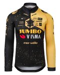 AGU Hosszú ujjú kerékpáros mez nyári - JUMBO-VISMA VELODROME TDF 2023 - sárga/fekete