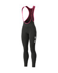 ALÉ Hosszú kerékpáros nadrág kantárral - WINTER LADY - fekete
