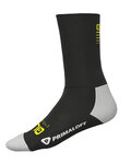 ALÉ Klasszikus kerékpáros zokni - THERMO PRIMALOFT H18 - szürke/fekete
