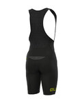 ALÉ Rövid kerékpáros nadrág kantárral - PRO RACE - fekete/sárga