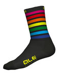 ALÉ Klasszikus kerékpáros zokni - RAINBOW  - színes/fekete