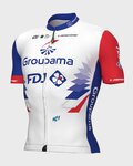 ALÉ Rövid ujjú kerékpáros mez - GROUPAMA FDJ 2022 - piros/kék/fehér